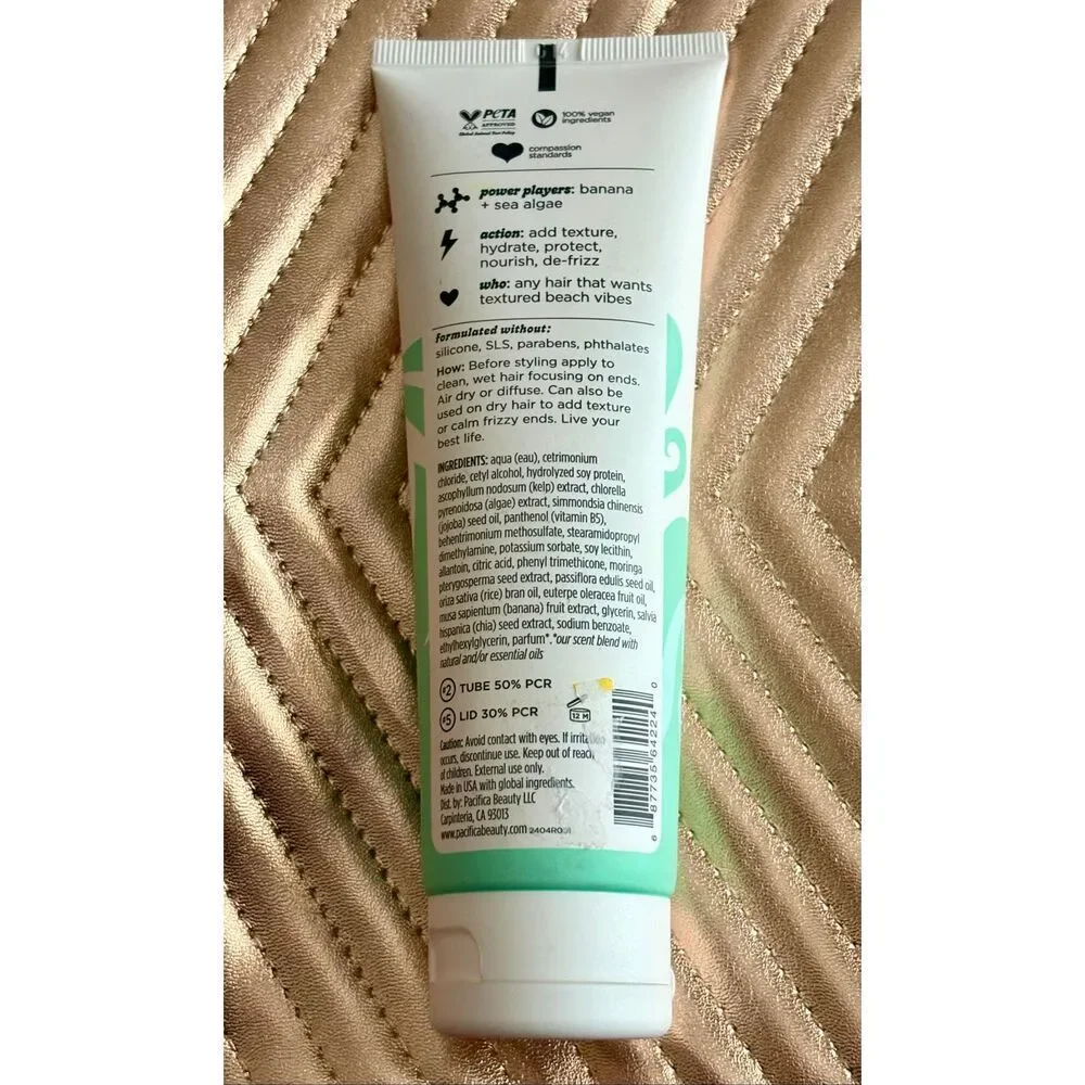 PACIFICA -Salty Waves Beach Hair Balm/4 fl oz/Create Textured Surfer-Style Waves